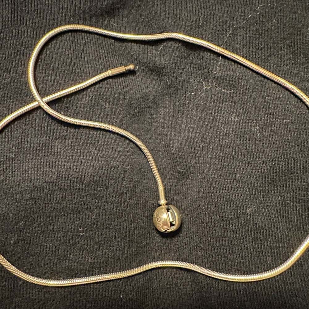 Pandora sterling silver snake chain necklace